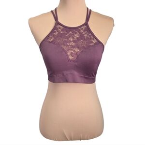 Women's Zenana Outfitters Mauve Lace Bandeau Strappy Back - Size L/XL